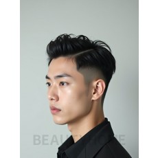 남성 블랙 투블럭