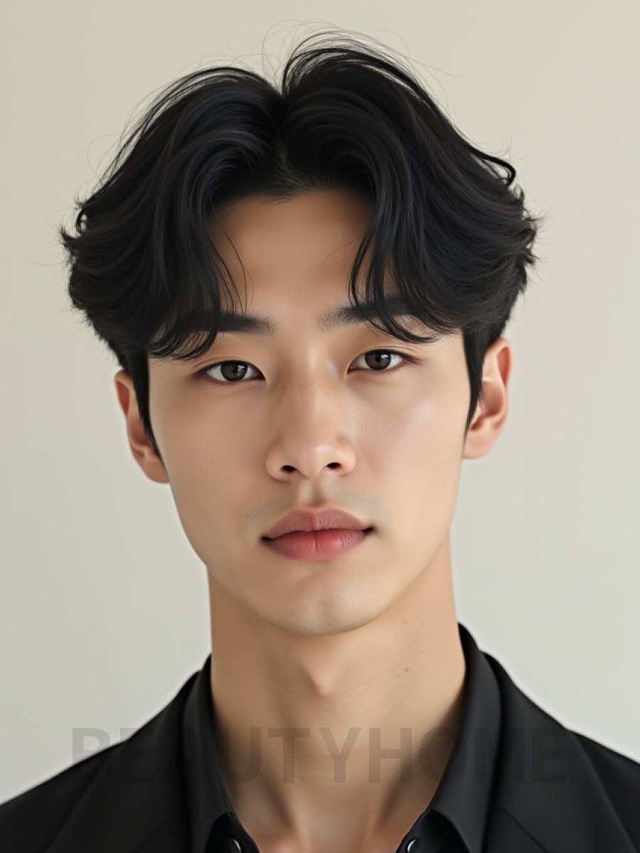 남성 블랙 투블럭