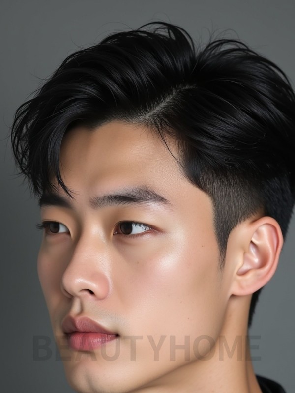 남성 블랙 투블럭