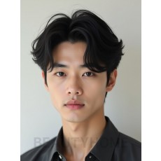 남성 블랙 오버컷