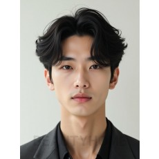 남성 블랙 투블럭