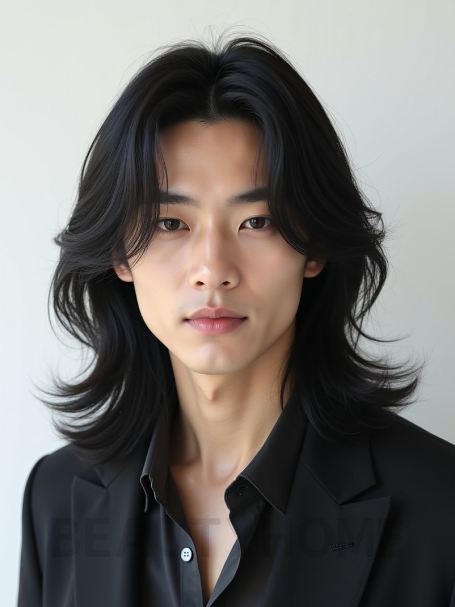 남성 블랙 레이어드