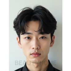남성 블랙 투블럭