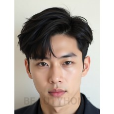 남성 블랙 투블럭