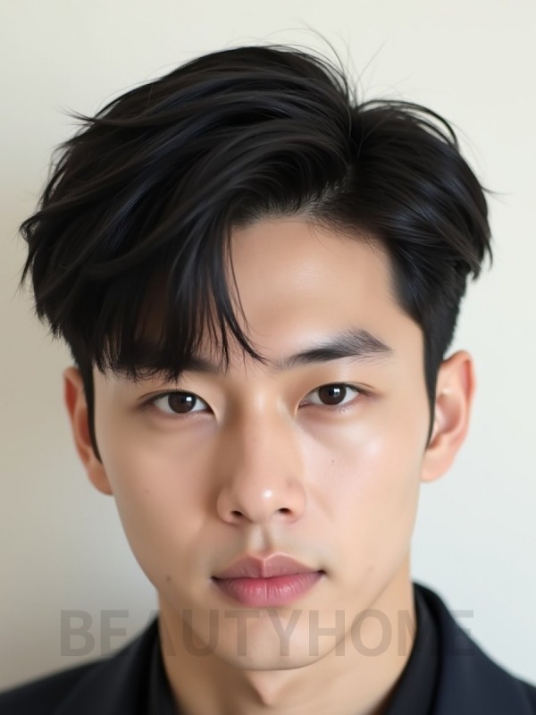 남성 블랙 투블럭
