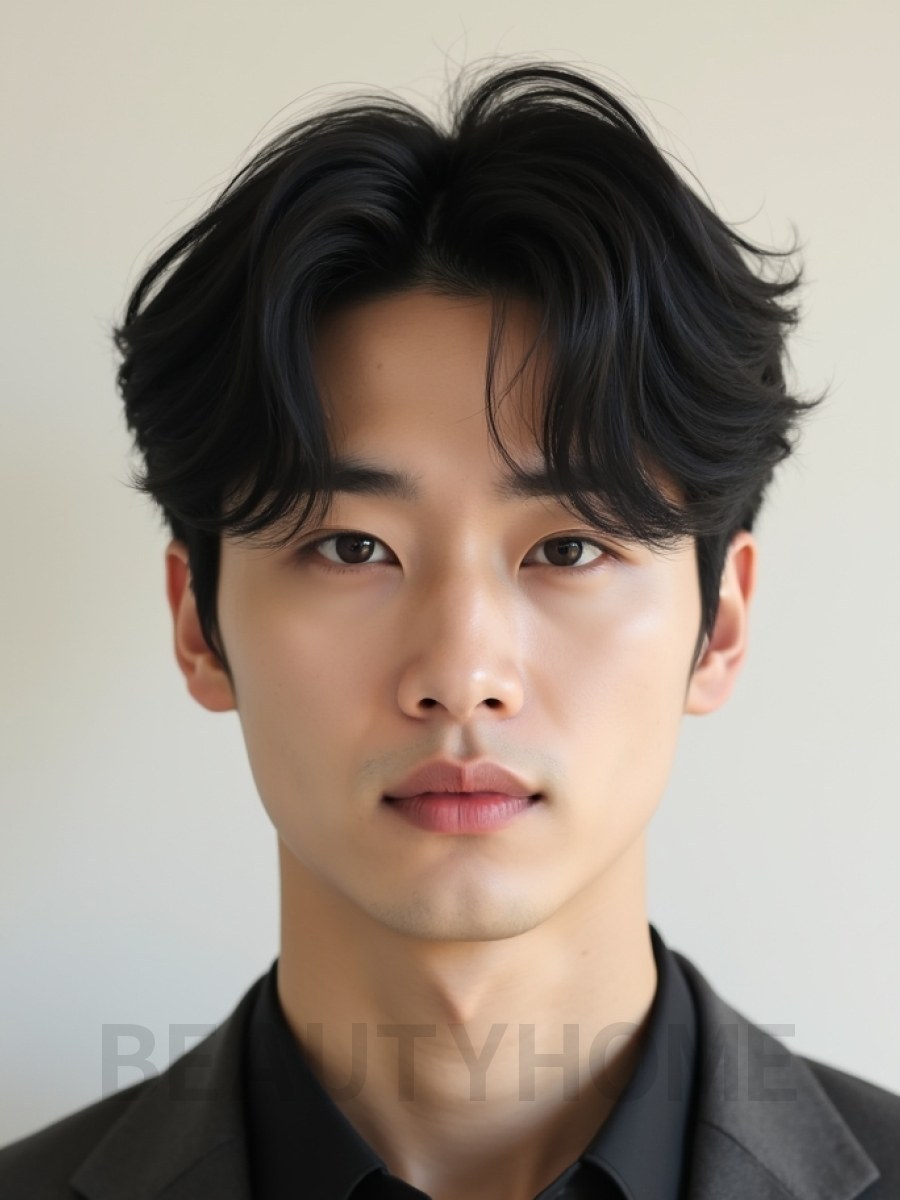 남성 블랙 투블럭