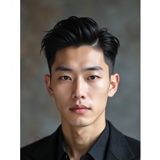 남성 블랙 투블럭