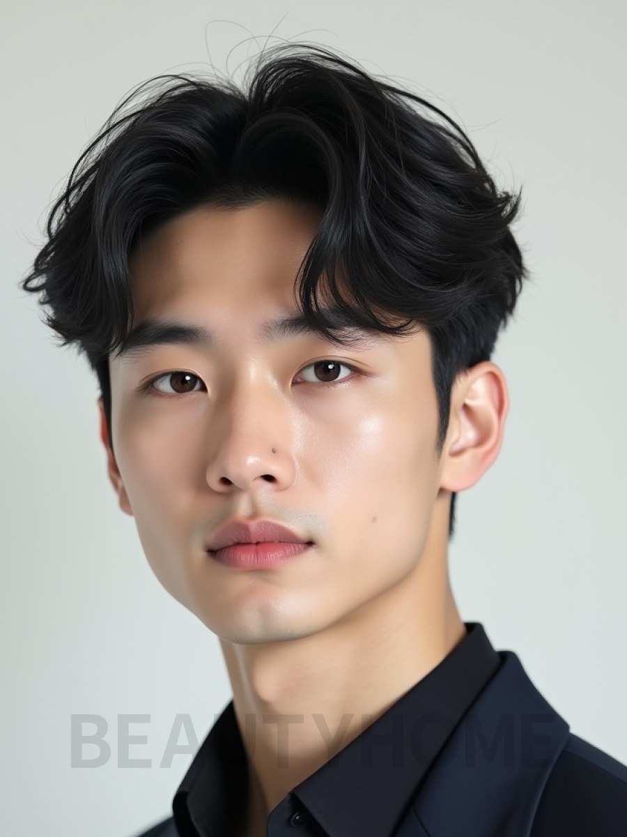 남성 블랙 오버컷