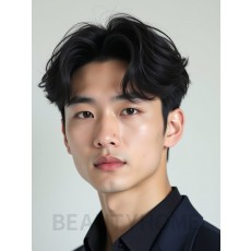남성 블랙 오버컷