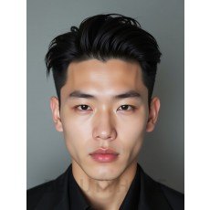 남성 블랙 투블럭