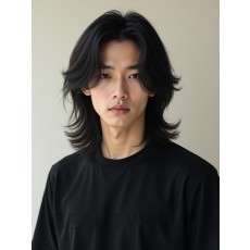 남성 블랙 레이어드