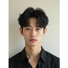 남성 블랙 투블럭