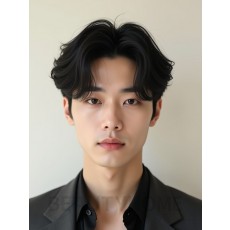 남성 블랙 투블럭