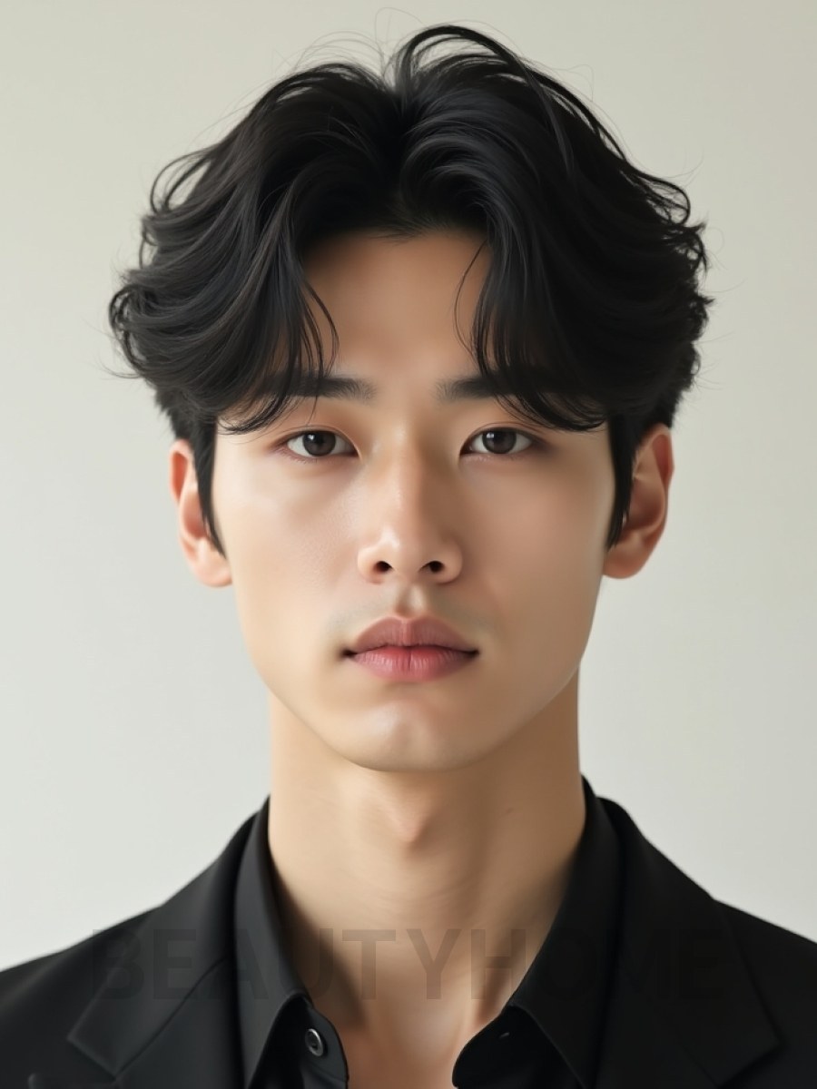 남성 블랙 투블럭