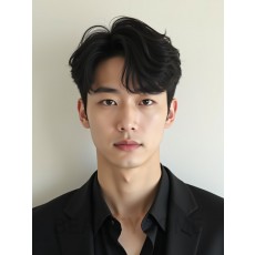 남성 블랙 투블럭