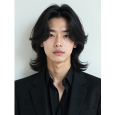 남성 블랙 레이어드