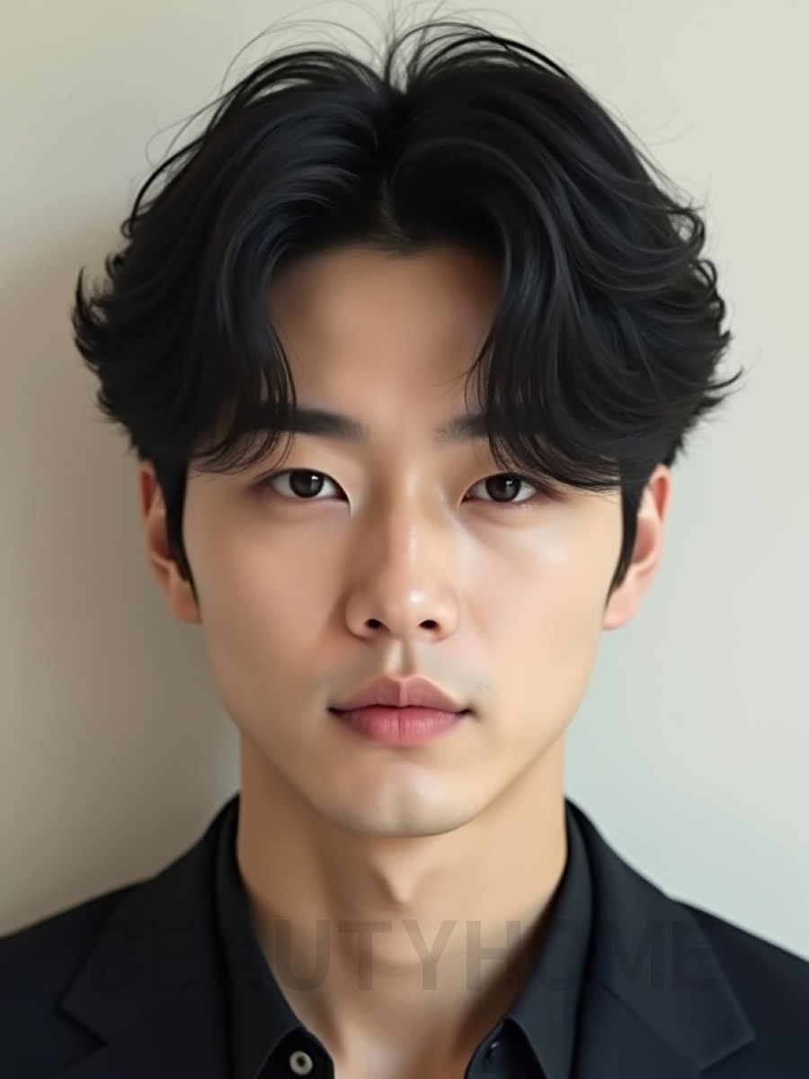 남성 블랙 투블럭
