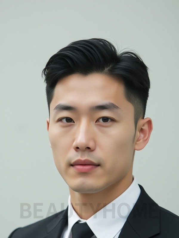 남성 블랙 투블럭