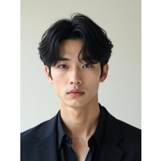 남성 가르마 펌
