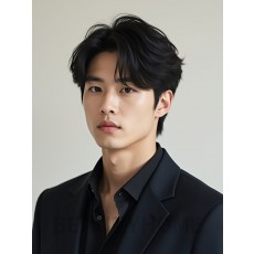 남성 가르마 펌