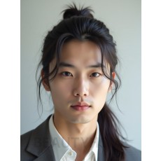 여성 블랙 포니테일