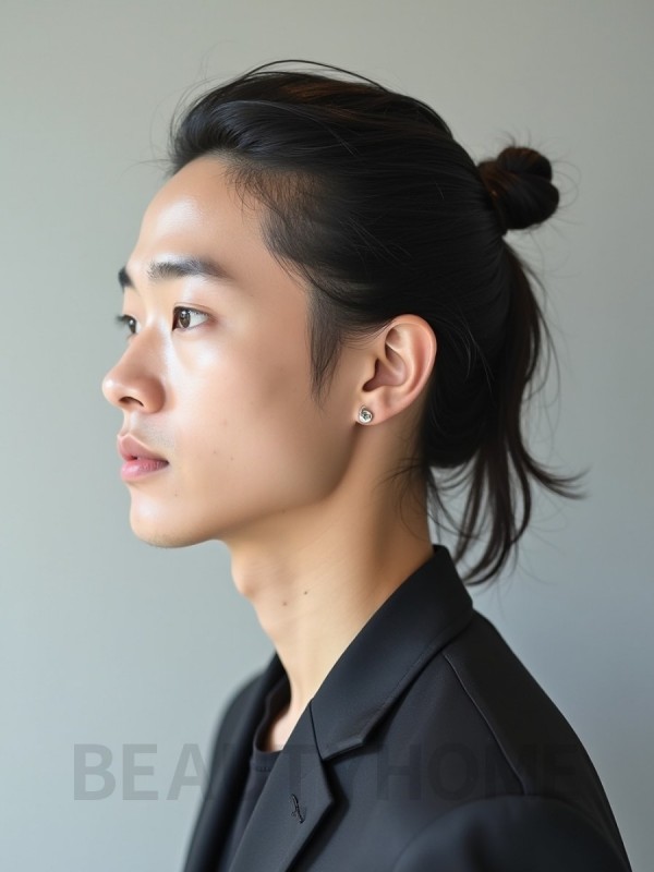 남성 블랙 헤어