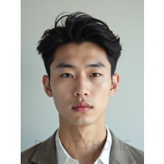 남성 블랙 투블럭