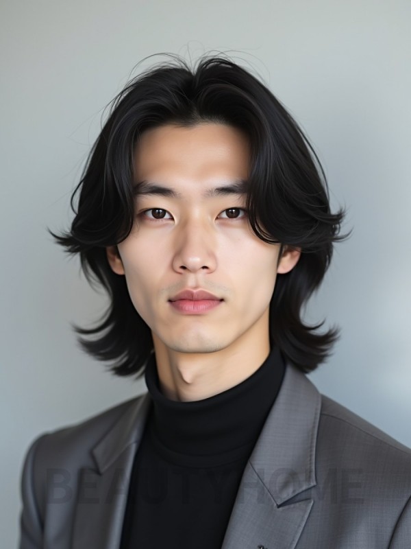 남성 블랙 레이어드