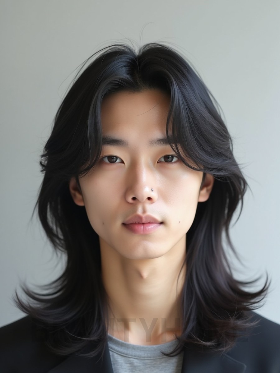 남성 블랙 레이어드