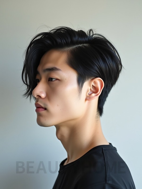 남성 블랙 투블럭