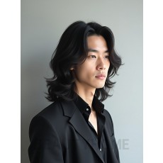 남성 블랙 레이어드