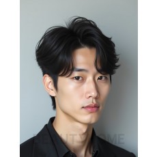 남성 블랙 투블럭