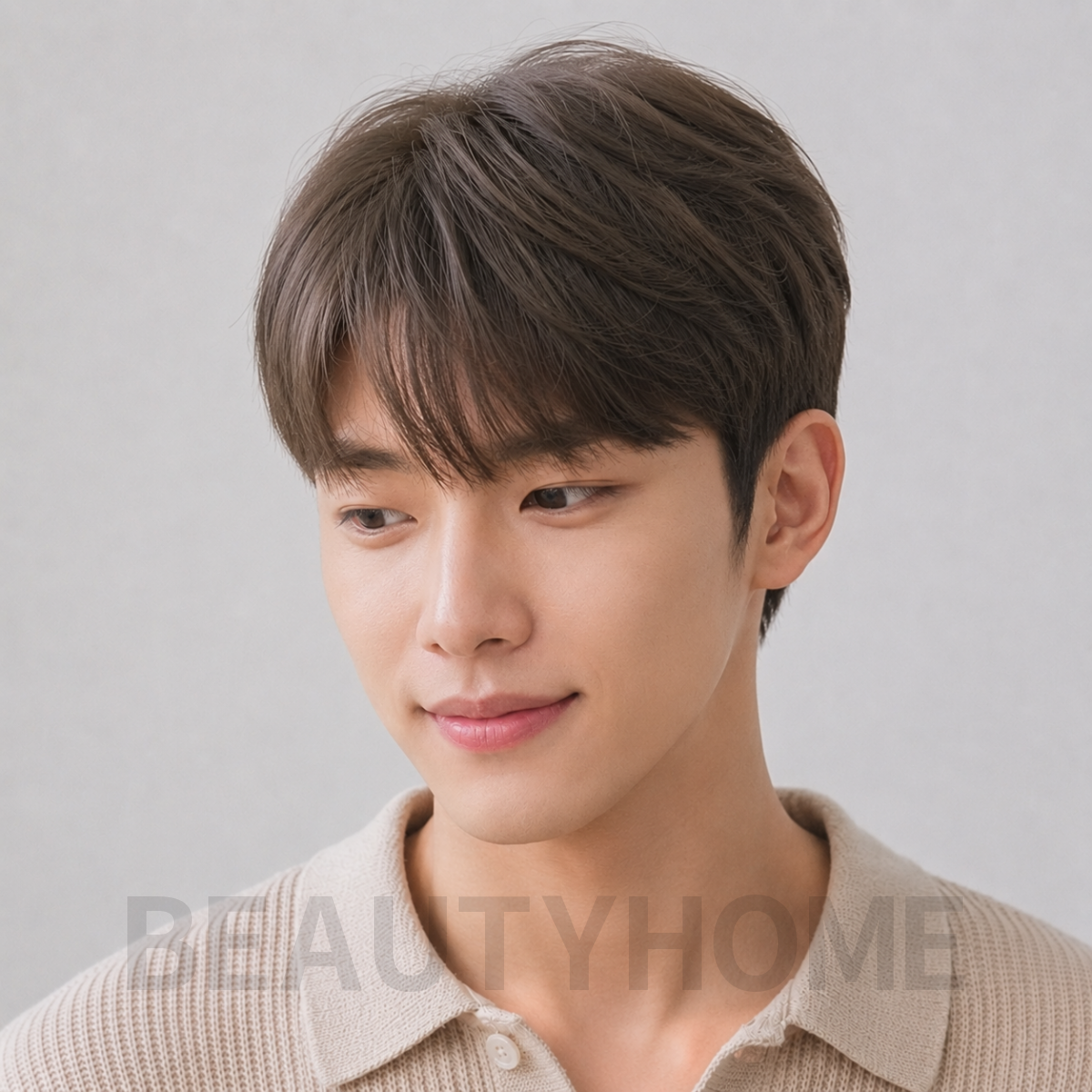 남자 다운펌 애쉬 브라운 염색