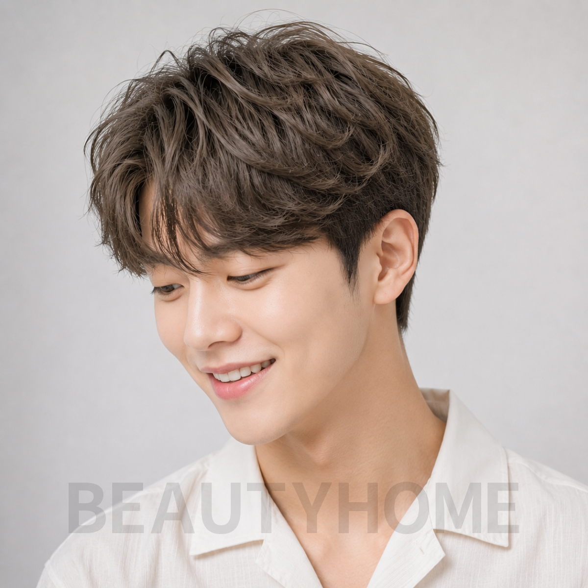 남자 쉐도우 애즈펌 애쉬 브라운 염색