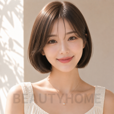 여자 단발 클래식 보브컷 초콜릿 브라운 염색