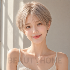 여자 파워 픽시컷 플래티넘 베이지 염색